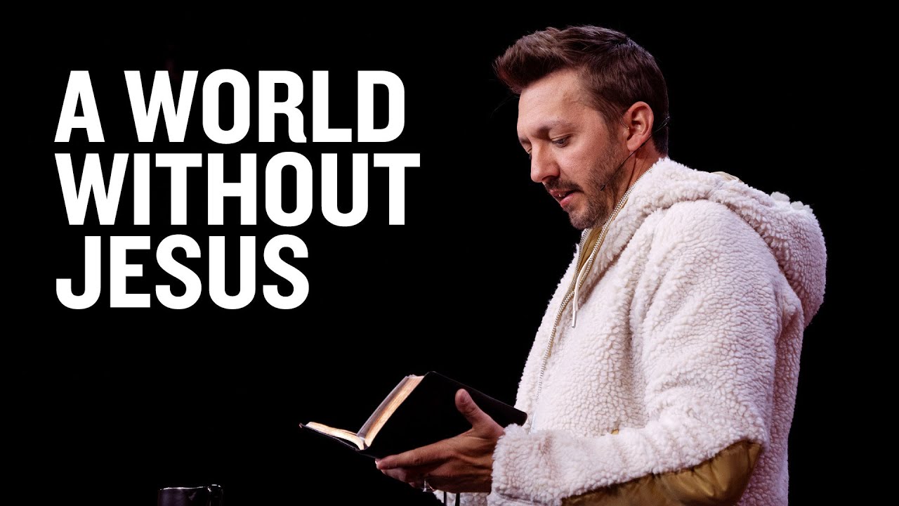 Pastor Levi Lusko standing with an open bible in his left hand.
