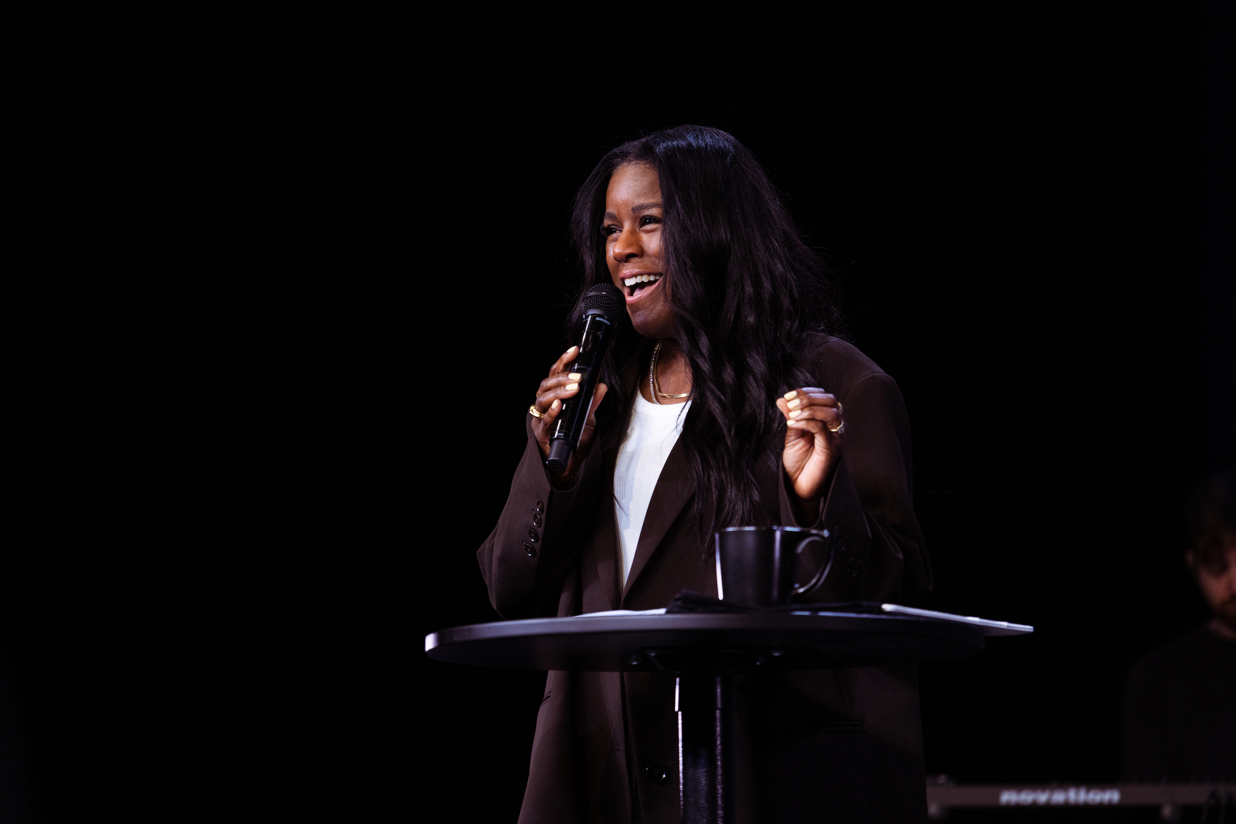 Oneka McLellan preaching at Fresh Life Church